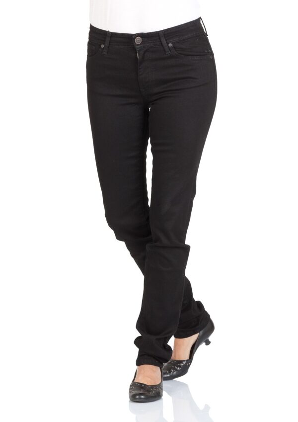 Cross Jeans Damen Jeans Anya - Slim Fit - Schwarz - Black