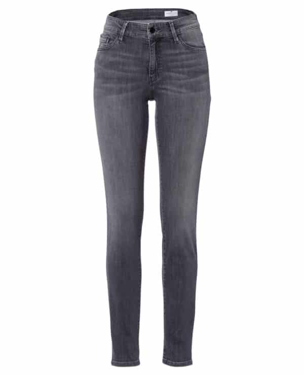 Cross Jeans Damen Jeans Anya - Slim Fit - Grau - Dark Grey