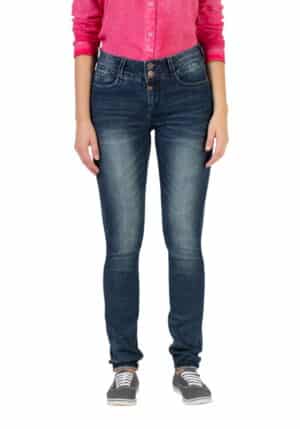 TIMEZONE Damen Jeans EnyaTZ Womenshape - Slim Fit - Blau - Grau