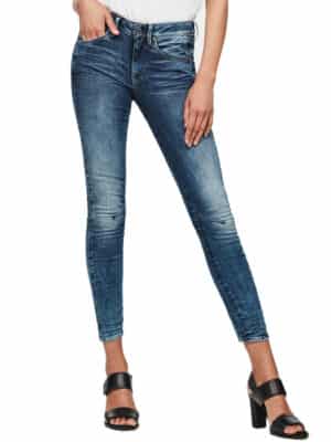 G-Star Damen Jeans ARC 3D Mid Waist Skinny Fit Blau Medium Aged