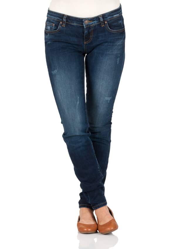 LTB Damen Jeans Clara Slim Fit - Blau - Saniel Wash