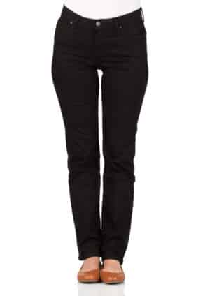 Lee Damen Jeans Marion - Straight Fit - Schwarz - Black Rinse