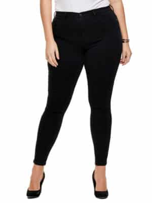 Carmakoma by Only Damen Jeans CARSTORM PUSH UP JEANS - Skinny Fit - Schwarz - Black - in großen Größen