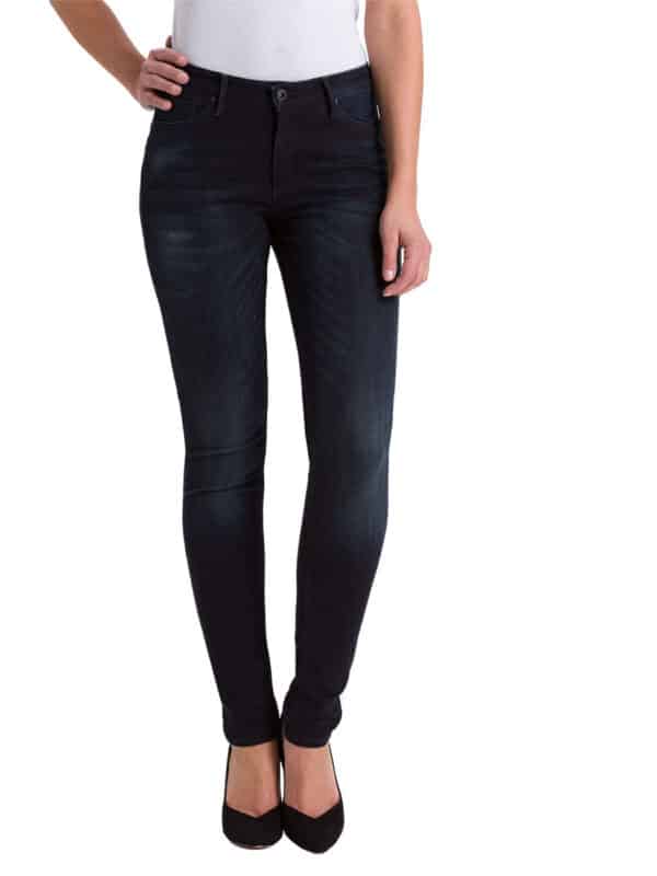 Cross Jeans Damen Jeans Alan - Skinny Fit - Blau - Blue Black