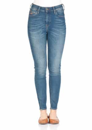 Lee Damen Jeans Scarlett High - Skinny Fit - Blau - Dirt Road