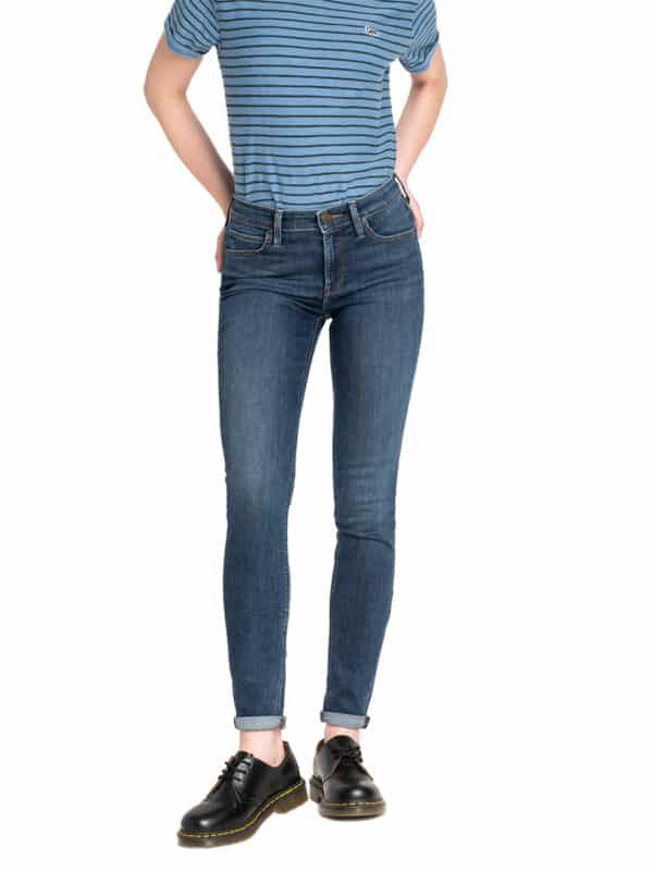 Lee Damen Jeans Jeanshose Stretch Scarlett Skinny Fit - Blau - Dark Ulrich