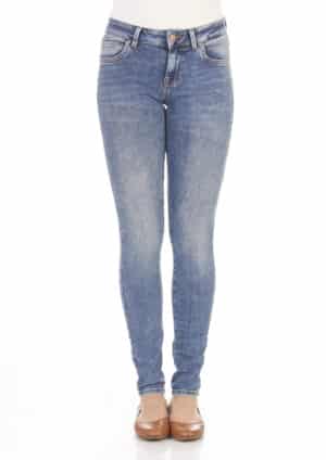 LTB Damen Jeans Nicole Skinny Fit - Blau - Yule Wash