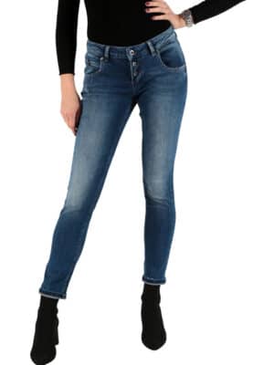 M.O.D. Damen Jeans Ulla - Slim Fit - Blau - Pelican Blue