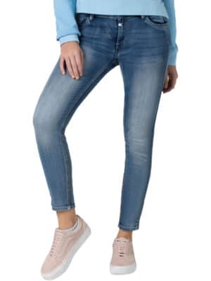 TIMEZONE Damen Jeans Tight AleenaTZ 7/8 - Blau - Aqua Blue Wash