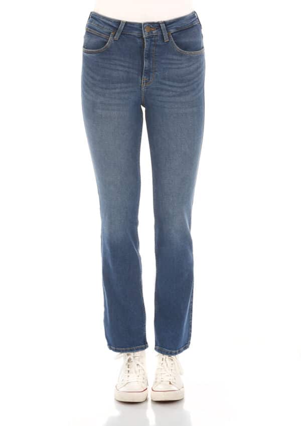 Lee Damen Jeans Breese - Bootcut - Blau - Mid Worn Martha