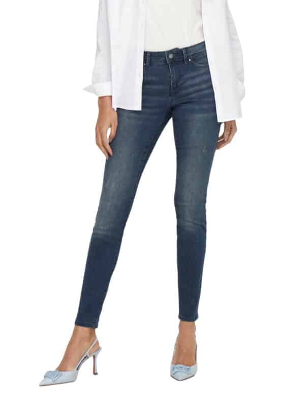 Only Damen Jeans ONLWAUW LIFE BJ777 Skinny Fit - Blau - Blue Black Denim