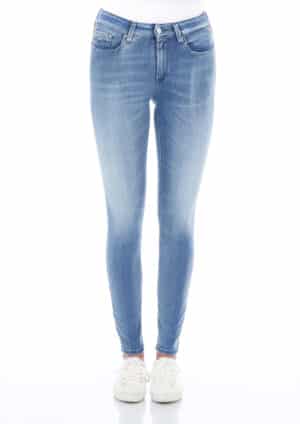 Replay Damen Jeans Luzien - Skinny Fit - Hyperflex - Blau - Light Blue