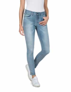 Replay Damen Jeans Luzien - Skinny Fit - Hyperflex - Blau - Middle Blue