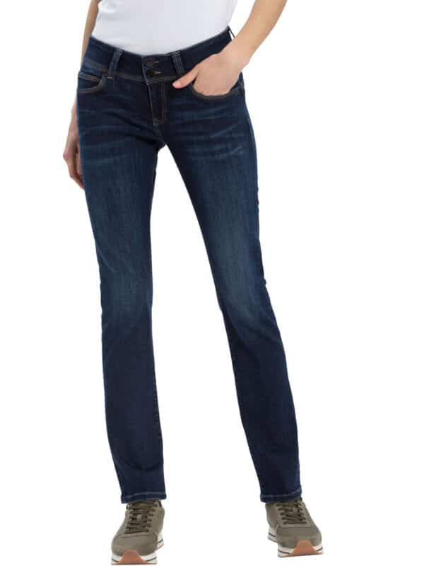 Cross Jeans Damen Jeans Loie - Regular Fit - Blau - Dark Blue