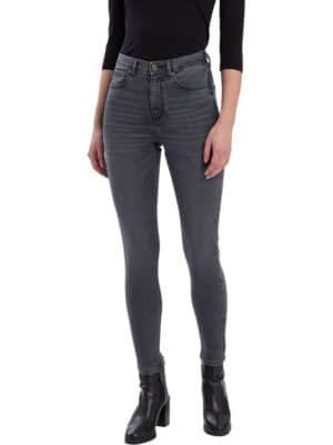 Cross Jeans Damen Jeans Judy - Super Skinny Fit - Grau - Dark Grey W25-W34