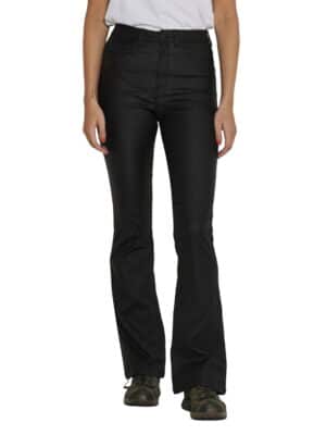 Noisy May Damen Jeans NMSALLIE HW FLARE COATED - Flare Fit - Schwarz - Black