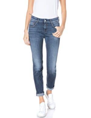 Replay Damen Jeans FAABY - Slim Fit - Blau - Mid Blue