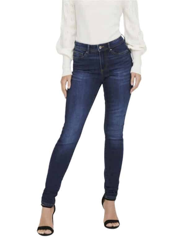 Only Damen Jeans ONLWAUW BJ581 Skinny Fit - Blau - Dark Blue Denim