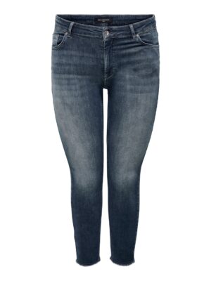 Carmakoma by Only Damen Jeans CARWILLY REA422 - Skinny Fit - Blau - Blue Black Denim - Plus Size