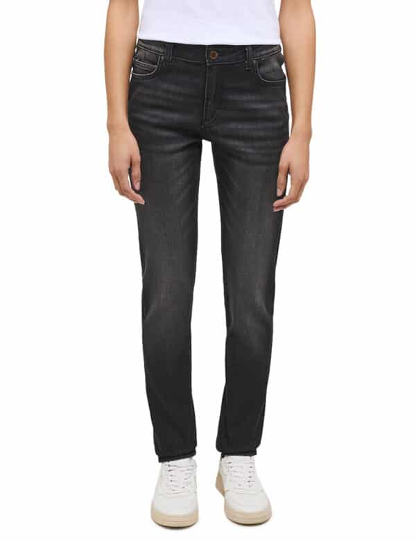 Mustang Damen Jeans CROSBY Relaxed Slim Fit - Schwarz - Black Denim