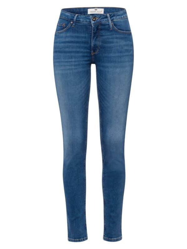 Cross Jeans Damen Jeans ALAN - Skinny Fit - Blau - Blue Denim