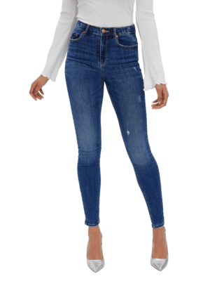 Vero Moda Damen Jeans VMSOPHIA LI388 - Skinny Fit - Blau - Medium Blue Denim