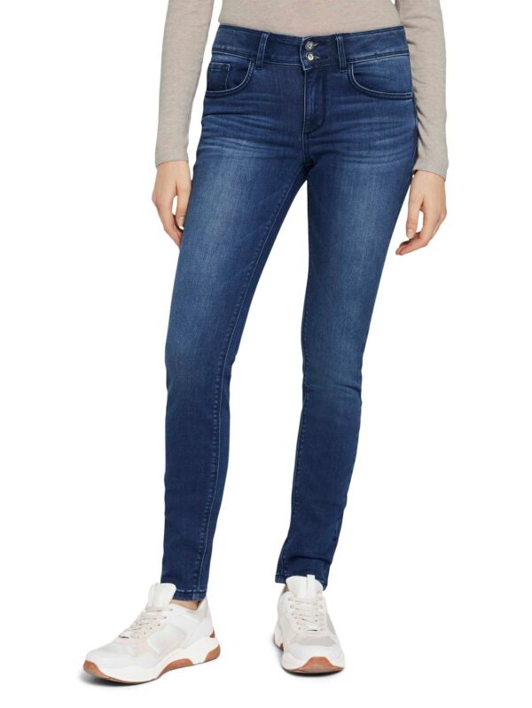 Tom Tailor Damen Jeans ALEXA - Skinny Fit - Blau - Dark Stone Wash Denim