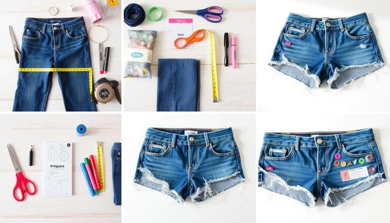 DIY: So machst du aus alten Damen Jeans Shorts