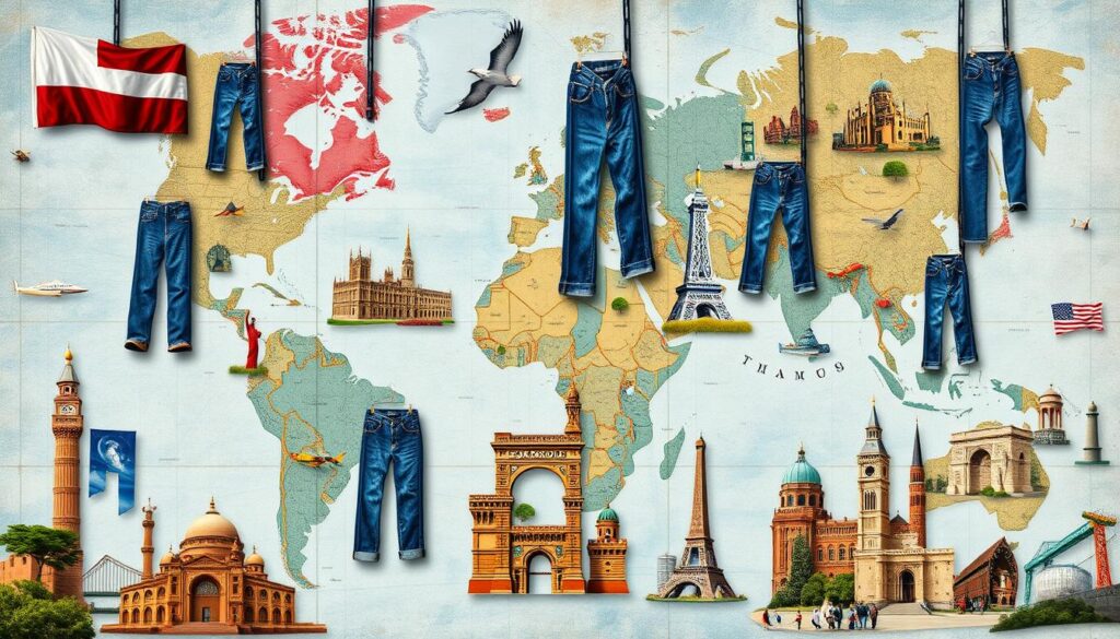 Globale Expansion von Jeans