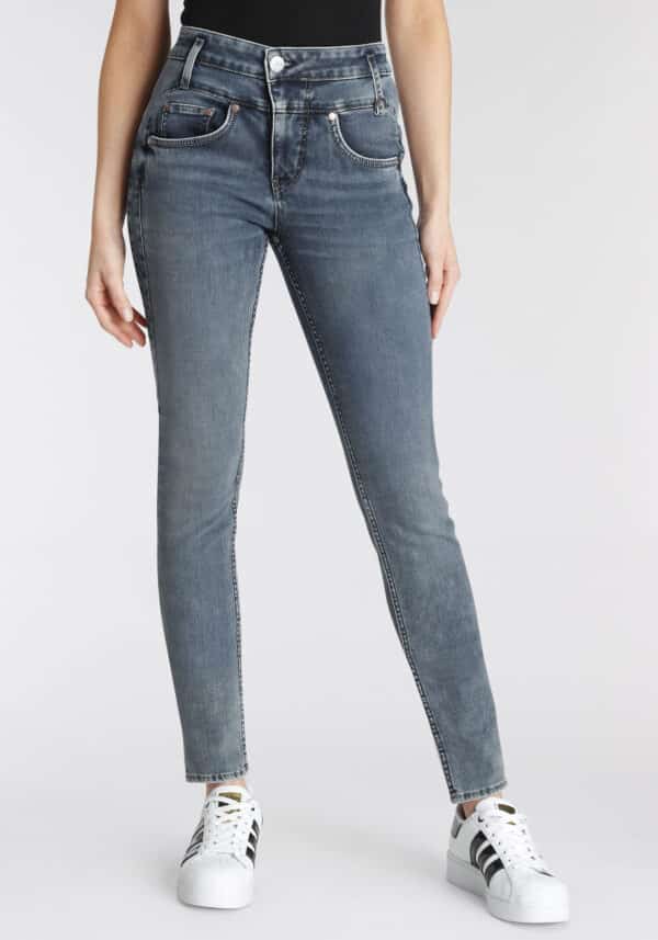 Herrlicher High-waist-Jeans "Sharp Slim Reused Denim"