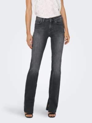 ONLY Bootcut-Jeans "ONLBLUSH HW SLIT FLR RAW DNM"