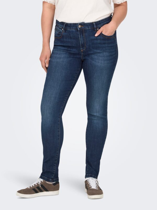 ONLY CARMAKOMA Skinny-fit-Jeans "CARKARLA REG SK ANK ZIP DNM BJ581 NOOS"