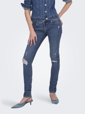 ONLY Skinny-fit-Jeans "ONLANEMONE MID SK VIS BUT DES DNM PIM"