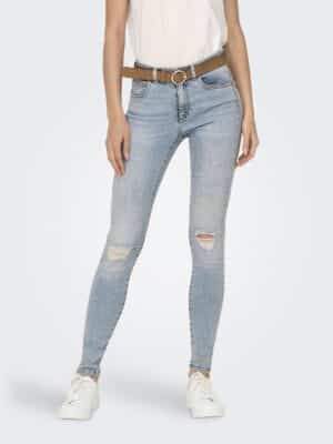 ONLY Skinny-fit-Jeans "ONLWAUW MID WAIST KNEE DES PIM"