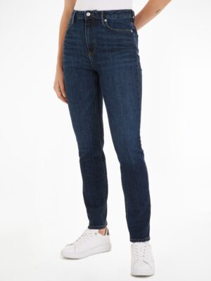 Tommy Hilfiger Slim-fit-Jeans "SLIM CIGARETTE HW A DARK BLUE"